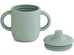 Liewood dino/whale blue babykop Neil silikone